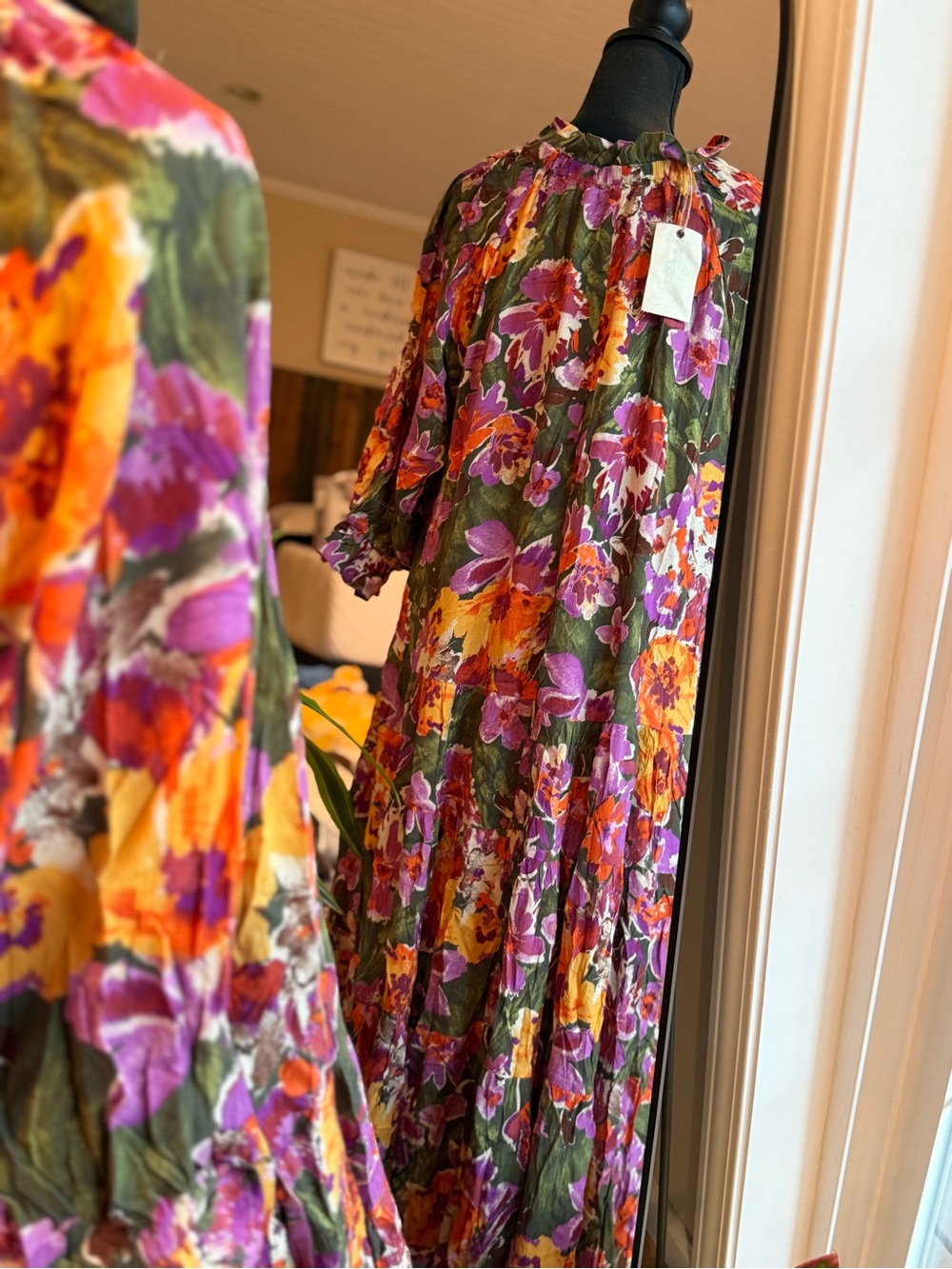 EASEL | Floral Long Sleeve Maxi Dress - Picture 2 of 4